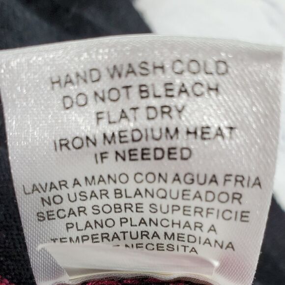 💜One A Maroon Boysenberry & Black Striped Cowl Neck Sweater Medium - Picture 8 of 9